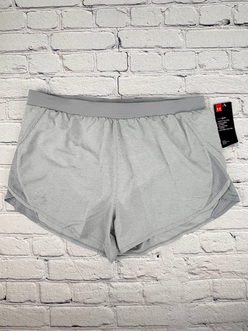 NWT Under Armour Women’s Fly By 2.0 Running Shorts - Light Gray XL